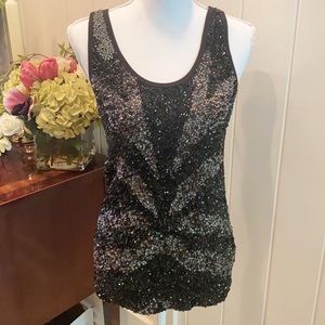 Ambre Babzoe Rhinetone and Sequin Tank Top